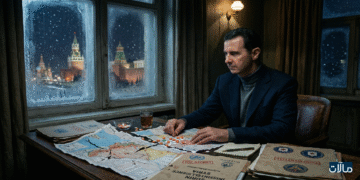 الصندوق الأسود لبشار الأسد: بشار الأسد أمام خرائط سوريا في مشهد يعكس تفكك الدولةالسوريةالبقاء عبر هندسة الخيانة وتفكيك الأوطان