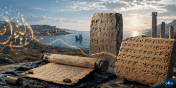 رحلة الأبجدية من الألواح الأوغاريتية والنقوش الفينيقية والآرامية إلى الحرف العربي في العصر الرقمي.
