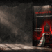 غلاف كتاب Testaments of Blood في مشهد رمزي داكن تتوسطه خارطة سوريا الشفافة، مع قضبان وسلاسل تحيل إلى التعذيب في السجون السورية.