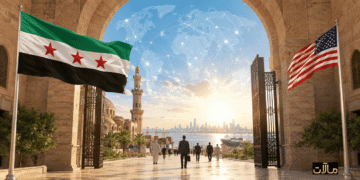 سورية والولايات المتحدة في مشهد يرمز إلى الانفتاح الدولي والتحول السياسي والاقتصادي